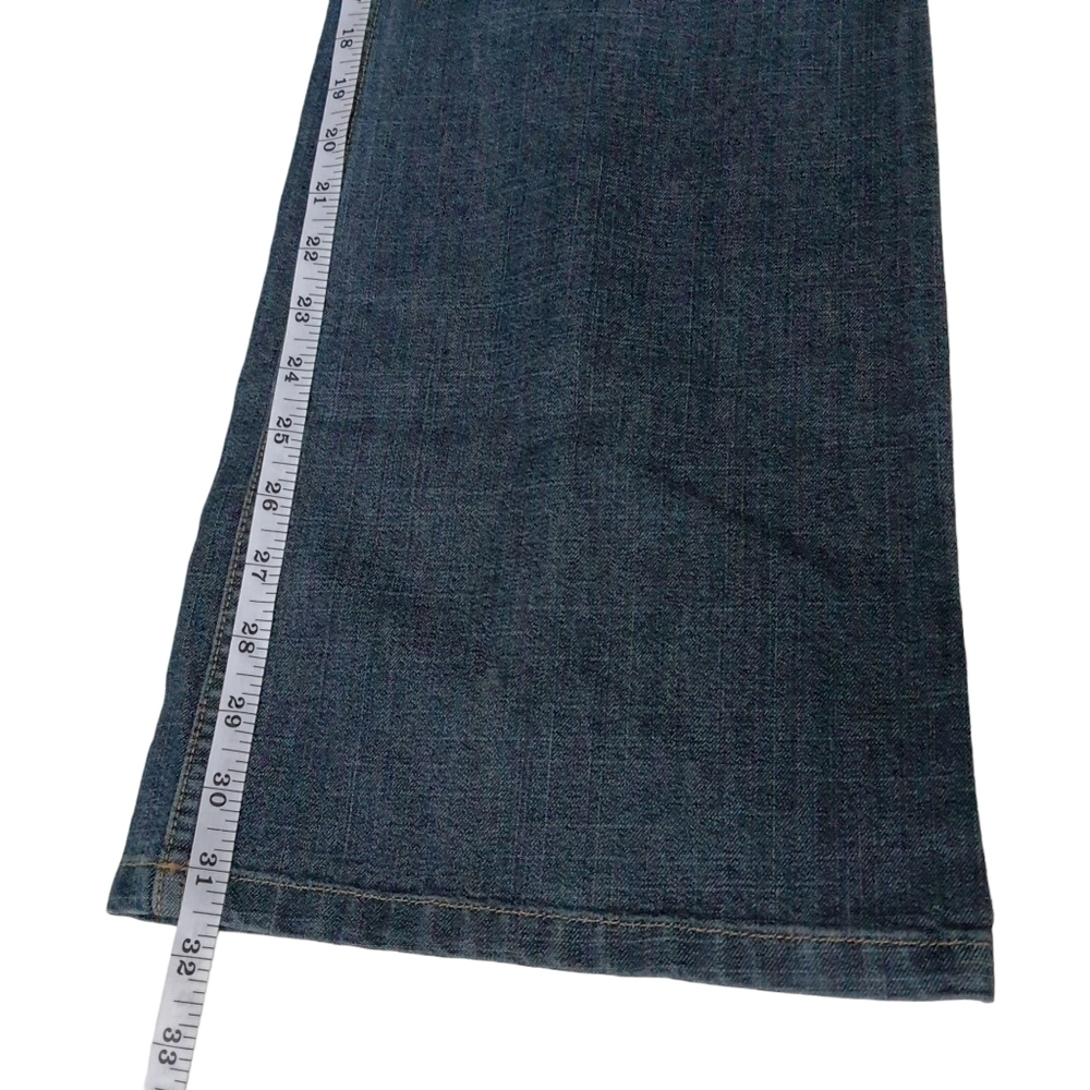 Jones New York Sport Premium Denim Flare Jeans Blue Black Wash Size 14 - Picture 12 of 14